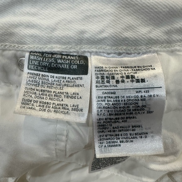 Levi’s Premium 501 White Button Fly Jeans W24 L26 - Picture 9 of 10